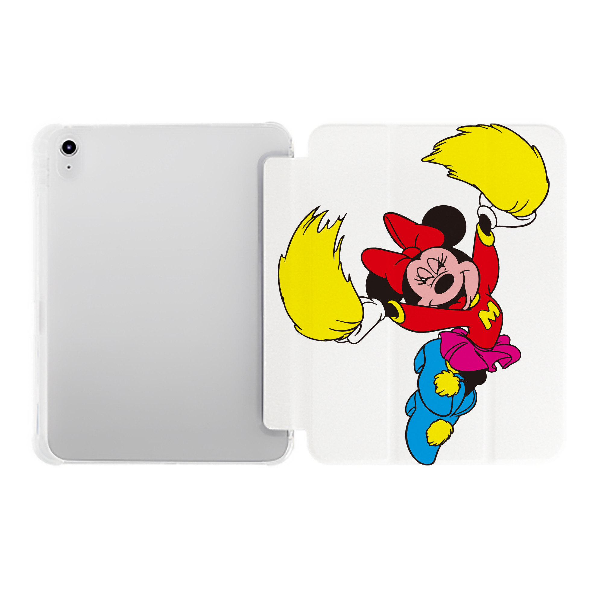 （画像用） ミッキーマウス Mickey Mouse IPad ケース ペン収納付き 三つ折りスタンド PUレザー×シリコン 対応機種9.5/10.5/10.9インチ